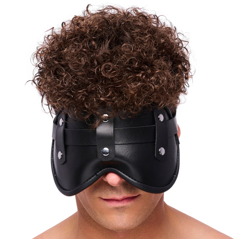 The Red Masque en cuir rembourré Blind Up Noir